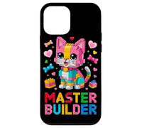Master Builder Cat Lover Building Bricks Blocks Kids Girls Case for iPhone 12 mini
