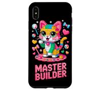 Master Builder Cat Lover Building Bricks Blocks Kids Girls Case for iPhone XS Max