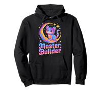 Master Builder Cat Lover Building Bricks Blocks Kids Girls Pullover Hoodie
