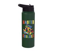 Master Builder Colorful Blocks Fun Creative Stainless Steel Insulated Water Bottle