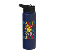 Master Builder Dabbing Boy Building Blocks Brick Builders Stainless Steel Insulated Water Bottle