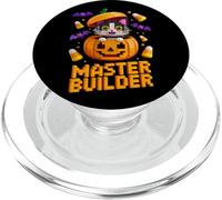 Master Builder Halloween Cat Lover Building Bricks Blocks PopSockets PopGrip for MagSafe