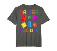 Master Builder Kids Building Blocks Bricks Birthday Boy T-Shirt
