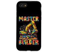 Master Builder Kids Building Blocks Bricks Toys Excavator Case for iPhone SE (2020) / 7/8