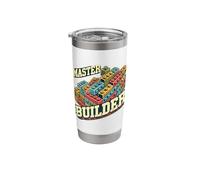Master Builder Kids Design - Creative Building Blocks Fun Stainless Steel Insulated Tumbler