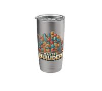 Master Builder Kids Design - Creative Building Blocks Fun Stainless Steel Insulated Tumbler
