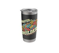 Master Builder Kids Design - Creative Building Blocks Fun Stainless Steel Insulated Tumbler