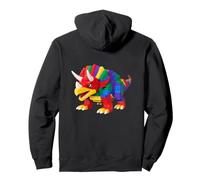 Master Builder Men Boys Building Bricks Dinosaur Triceratops Pullover Hoodie