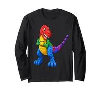 Master Builder Men Boys Kids Building Bricks Dinosaur T-Rex Long Sleeve T-Shirt
