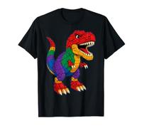 Master Builder Men Boys Kids Building Bricks Dinosaur T-Rex T-Shirt