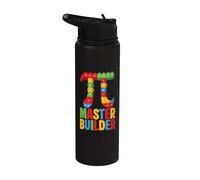 Master Builder Pi Symbol Pi Bricks Pi Blocks Brick Builder Stainless Steel Insulated Water Bottle