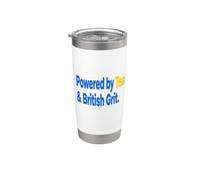 Master Builder Powered By Tea British Grit Saying Stainless Steel Insulated Tumbler