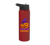 Master Builder Pumpkin Witch Brick Builder Halloween Kid Stainless Steel Insulated Water Bottle