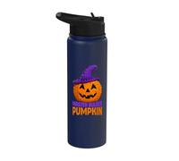Master Builder Pumpkin Witch Brick Builder Halloween Kid Stainless Steel Insulated Water Bottle