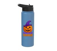Master Builder Pumpkin Witch Brick Builder Halloween Kid Stainless Steel Insulated Water Bottle