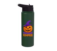 Master Builder Pumpkin Witch Brick Builder Halloween Kid Stainless Steel Insulated Water Bottle