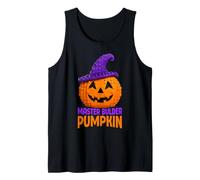 Master Builder Pumpkin Witch Brick Builder Halloween Kid Tank Top