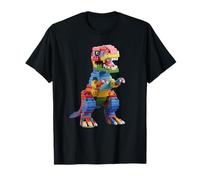 Master Builder T-Rex Dinosaur Bricks Design - Funny Graphic T-Shirt