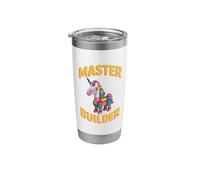 Master Builder Unicorn Horse Brick Builder Building Block Stainless Steel Insulated Tumbler