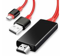 Master Cables MHL USB 3.1 Type-C to HDMI HD TV Cable for Compatible with Samsung Galaxy MacBook Pro and All Phones and Tablets with A USB C Port