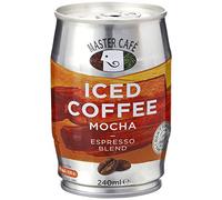 Master Café Iced Coffee Cans Mocha 240ml x Pack of 12 - Full-Bodied Arabica & Robusta Coffe Bean Blend, Ready to Drink, Enjoy Cold or Iced Mocha Coffee