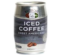 Master Café Iced Coffee in Cans, 12 x 240ml, Full-Bodied Arabica & Robusta Coffee Bean Blend, Ready to Drink, Enjoy Cold or Iced, Sweet Americano