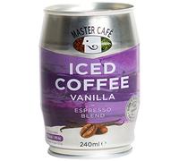 Master Café Iced Coffee in Cans, 12 x 240ml, Full-Bodied Arabica & Robusta Coffee Bean Blend, Ready to Drink, Enjoy Cold or Iced, Vanilla