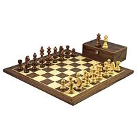 Master Championship Tournament Handmade Wooden Chess Set Walnut Board 21 Inch Weighted Sheesham German Staunton Pieces With Wooden Chess Box 3.75 Inch