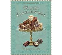 Master Chocolatiers Metal Sign Plaque Novelty Funny Farm Rustic Home Bathroom Parlor Kitchen Coffee Shop Bar Pub Garage Man Cave Wall Decor Wall Decor Poster Metal Sign 8X12 Inches