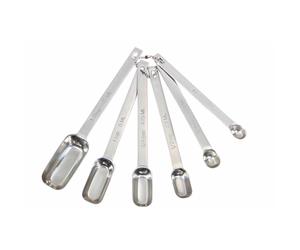 Master Class kitchenCraft Stainless Steel 6 Piece Measuring Spoon Set