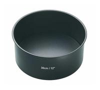 MasterClass KCMCHB57 30 cm Deep Cake Tin with PFOA Non Stick and Loose Bottom, 1 mm Carbon Steel, 12 Inch Large Round Pan, Grey