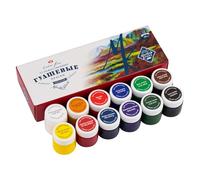 Master Class Professional Gouache Paint Set - 12 x 40 ml pots - Huge 480 ml set of Fine Waterbased Gouache - Nevskaya Palitra