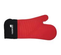 Master Class Seamless Silicone Oven Mitt with Cotton Sleeve in Red