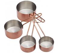 Master Class Steel Baking Cooking Copper Effect Measuring Cup Set - 4 Piece
