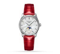 Longines Master Collection Women's Red Leather Strap Watch