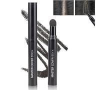 Master Cover Stick - Semi-Permanent Hair Colour Concealer for Instant Grey Hair Coverage on Hairline and Parting, Black Shade for Adults, Retractable Soft Sponge Applicator, Portable Daily Use Root