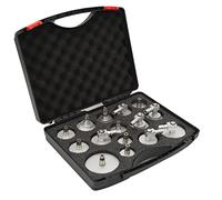 Master Cylinder Adapter Set,15 Pieces,Brake Fluid Bleeder Kit,Aluminium Alloy,for Automobiles,Leakproof with Storage Box