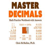 Master Decimals Math Practice Workbook with Answers