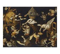 Master Egg Grotesque Animals Cats Birds Painting Large Print Poster Wall Art Decor Picture