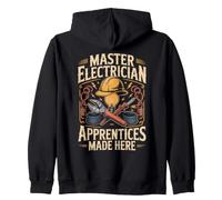 Master Electrician Apprentices Made Here Sparky Zip Hoodie