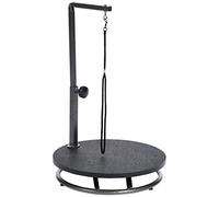Master Equipment Pet Edge Round Pet Grooming Table - Rotatable Black 18” Diameter Grooming Table Perfect for Small Dogs