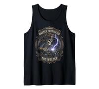 Master Fabricator The Welder Vintage Steampunk Skeleton Logo Tank Top