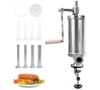 MASTER FENG 2.5 lbs Sausage Filling Machine, Vertical Stainless Steel Filling Machine with 8 Filling Funnels and 1 Silicone Piston