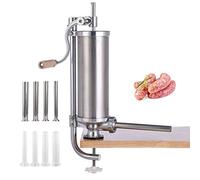 Master FENG Sausage Stuffer, Vertical Stainless Steel Sausage Maker Packed with 8 Tubes, Commercial and Household Use (5LBS Vertical)