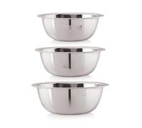 Master Flame Stainless Steel Serving Bowl Set, 3 Pieces, 350 ML, 550 ML & 770 ML, Kitchen and Baking Accessories for Cake Batter