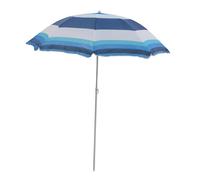 Master Grill&Party Parasol 180 cm Diameter, Beach Umbrella, Balcony Umbrella, White, Blue and Navy Stripes, Big