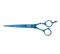 Master Grooming Tools 5200 Blue Titanium Shears - High-Performance Shears for Grooming Dogs - Straight, 6½"