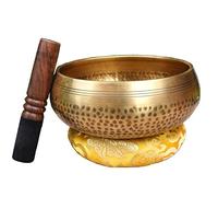 Master Healing Hand hammered Tibetan Singing Bowl, Brass Chime Bronze Qing Buddha Sound Bowl, Nepal Tibet Chant Yoga Meditation Chanting Bowl Handicraft Sanskrit (Color : 20cm)