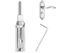 Master Key Decoder Lock Picking Tool, 2-in-1 Stainless Steel Master Key Decoder Lock Pick, Professional Locksmith Tool for Home Door Car Repair Maintenance