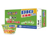 Master Kong Big Bucket Noodles - Braised Beef Pepper Flavor, 144g*12 (Full Box)